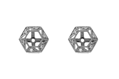 C027-63016: EARRING JACKETS .08 TW (FOR 0.50-1.00 CT TW STUDS)