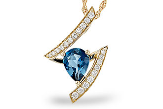 A302-10307: NECK 1.04 LONDON BLUE TOPAZ 1.23 TGW (8x6MM)