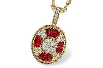 F302-15815: NECKLACE .54 TW RUBY .78 TGW