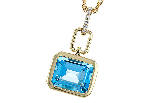 G302-13088: NECKLACE 3.26 BLUE TOPAZ 3.30 TGW (10x8MM BT)