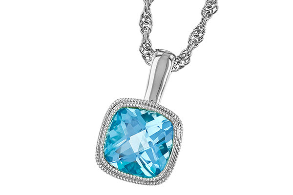 H301-23997: NECKLACE 1.10 CT BLUE TOPAZ