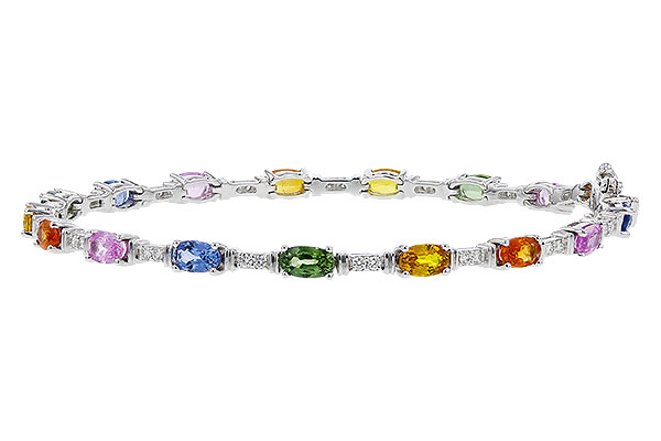 K302-11261: BRACELET 4.76 MULTI-COLOR SAPPH 5.08 TGW (7")