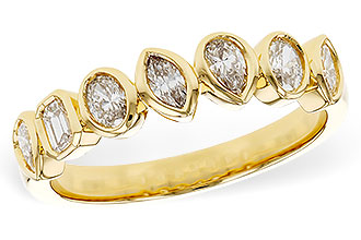 K302-15815: LDS DIA WED RG .62 TW FANCY CUT DIAS